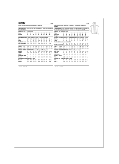 Simplicity Pattern 9947 Misses' Dress
