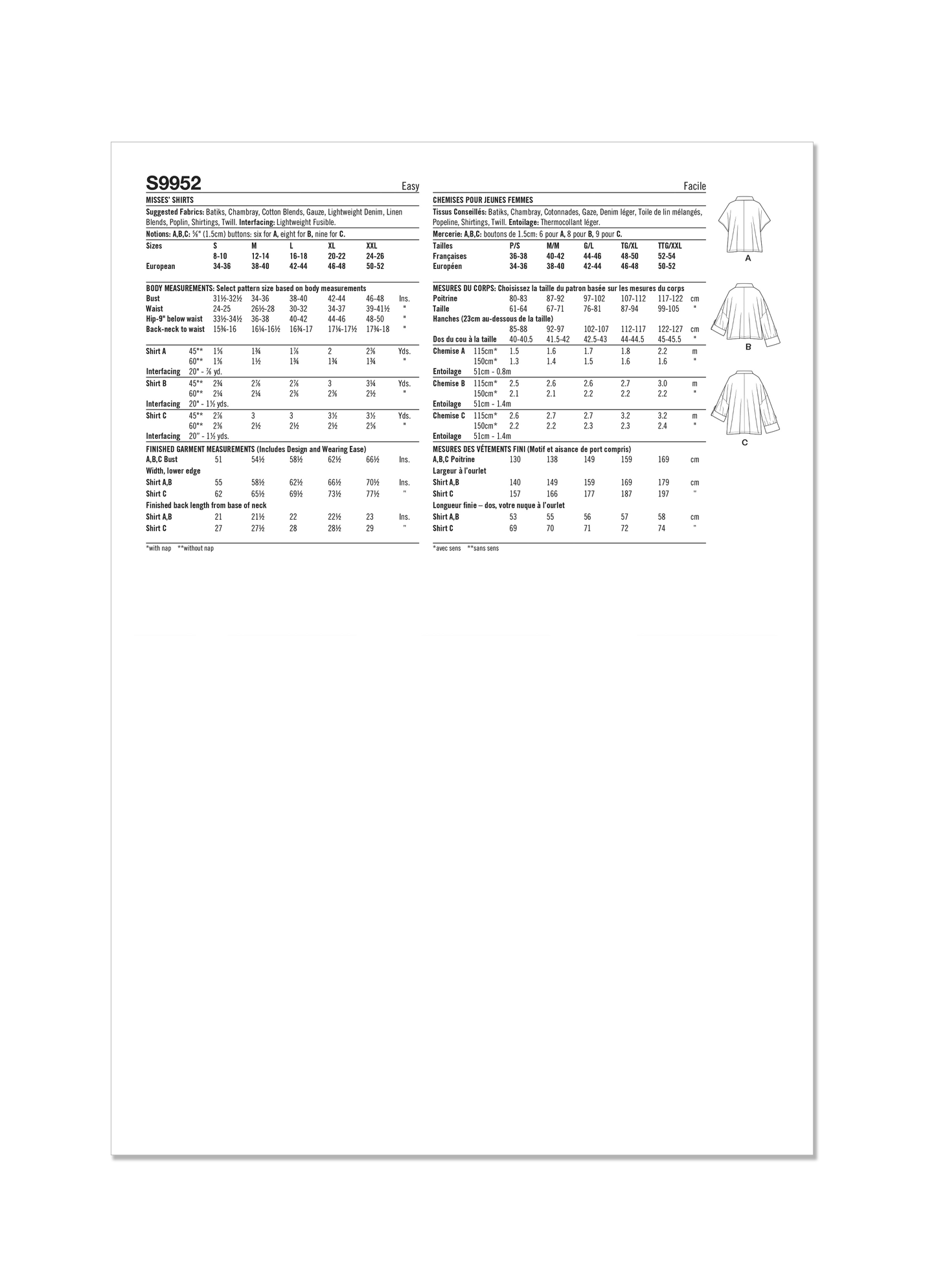 Simplicity Pattern 9952 Misses Top Vest