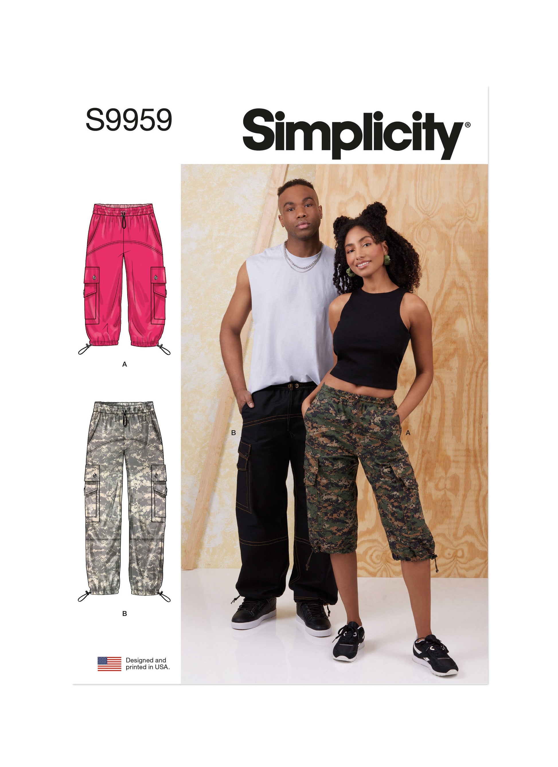 Simplicity Pattern 9959 Unisex Cargo Pants
