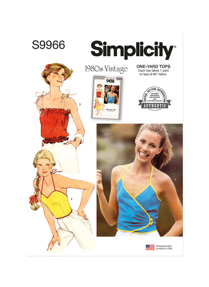 Simplicity Pattern 9966 Misses' Top Vest