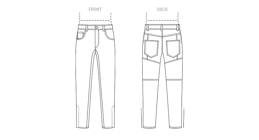 Vogue Pattern V1915 Men's Jeans