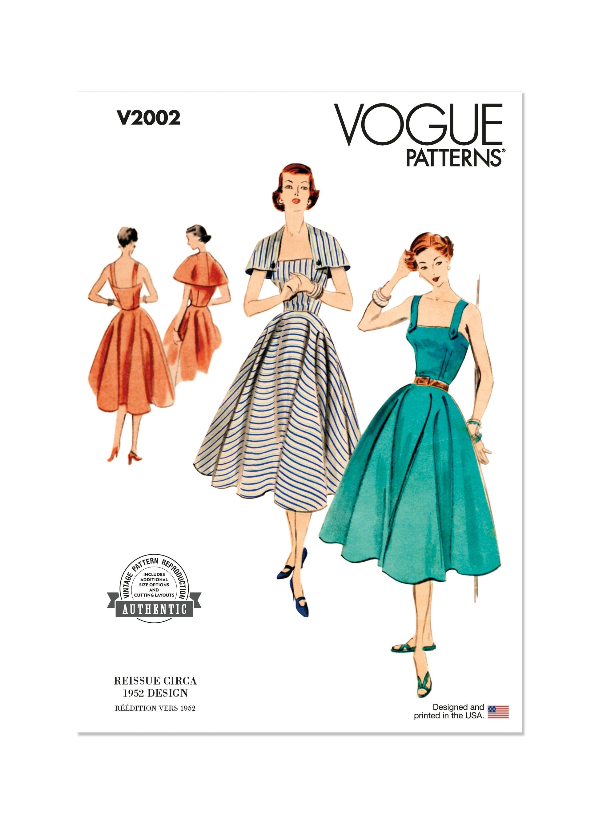 Vogue Pattern V2002 Misses' Dress
