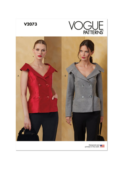 Vogue Pattern V2073 Misses' Jacket