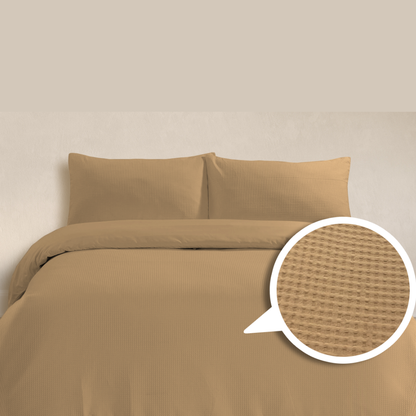 Alaria Waffle Quilt Cover Set, Queen Bed
