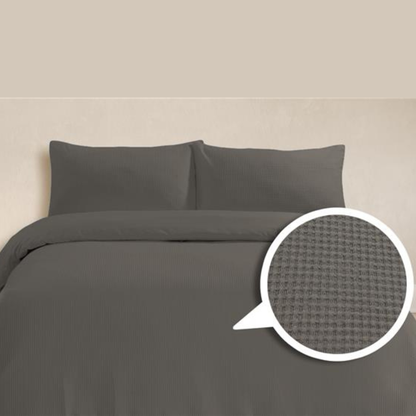 Alaria Waffle Quilt Cover Set, King Bed