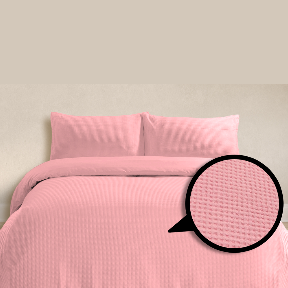 Alaria Waffle Quilt Cover Set, Queen Bed