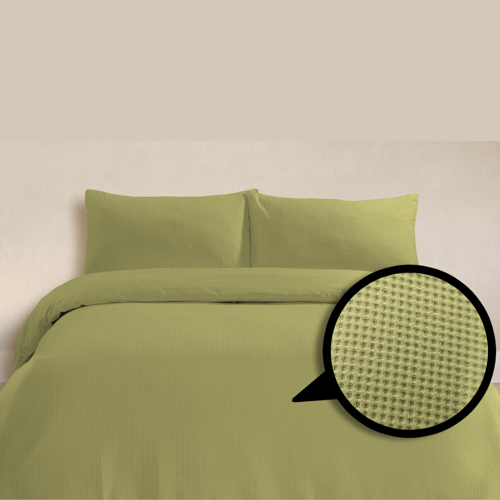 Alaria Waffle Quilt Cover Set, King Bed