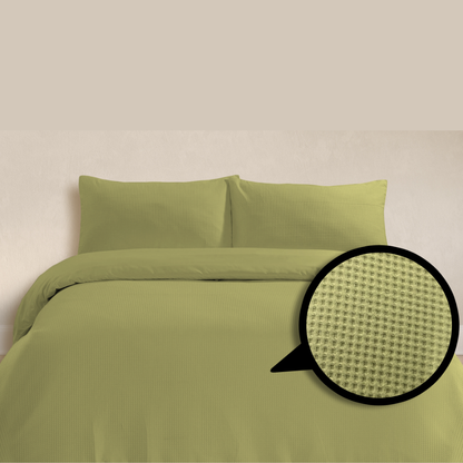 Alaria Waffle Quilt Cover Set, King Bed