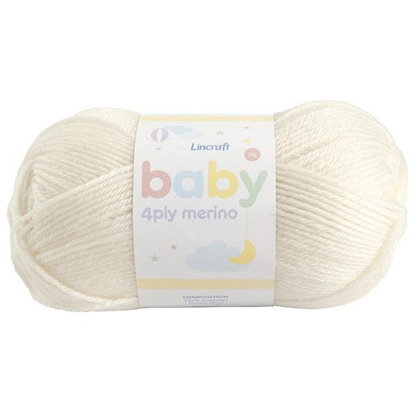 Lincraft Baby Merino Crochet & Knitting Yarn 4ply, 50g Merino Wool Yarn