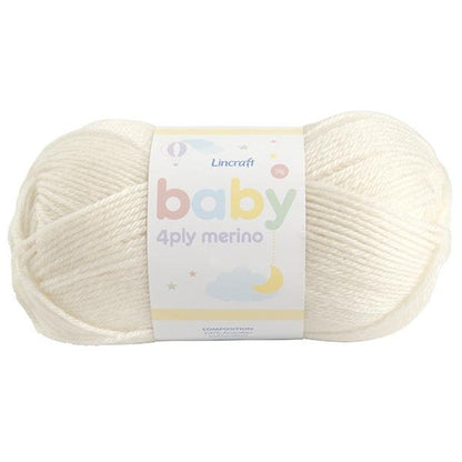 Lincraft Baby Merino Crochet & Knitting Yarn 4ply, 50g Merino Wool Yarn