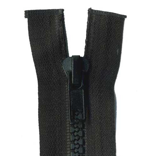 Chunky Open End Zip, Black