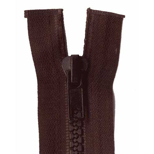 Chunky Open End Zip, Chocolate