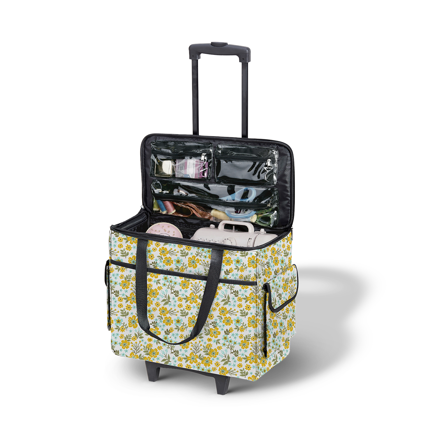 Printed Sewing Machine Trolley Bag, Yellow – Lincraft New Zealand