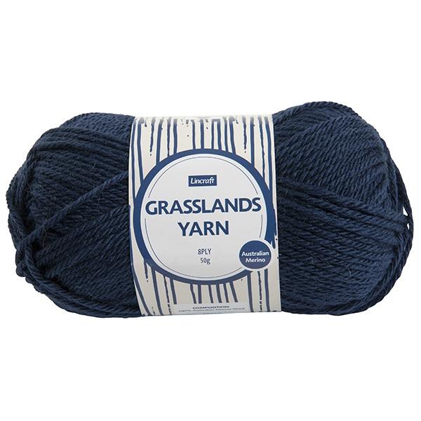 Lincraft Grasslands Yarn 8ply, 50g Merino Wool Yarn