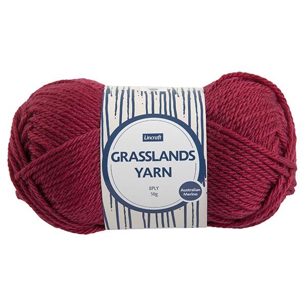 Lincraft Grasslands Yarn 8ply, 50g Merino Wool Yarn