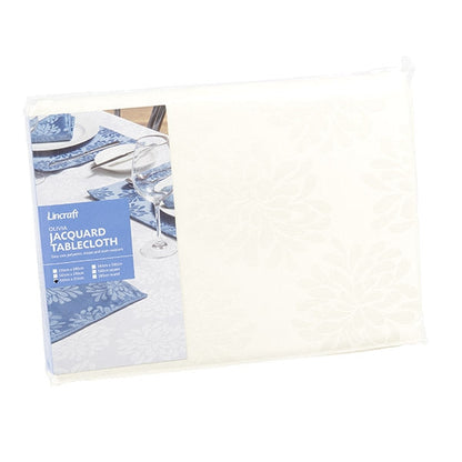 Jacquard Tablecloth, Cream