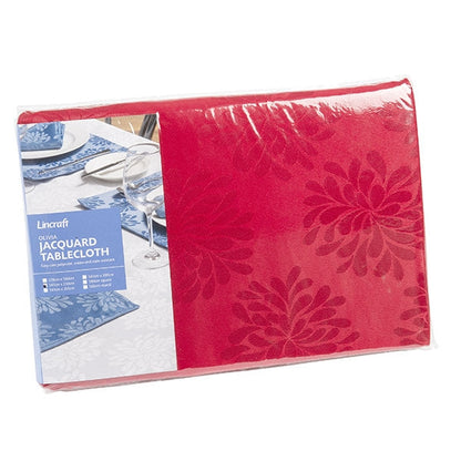 Jacquard Tablecloth, Red
