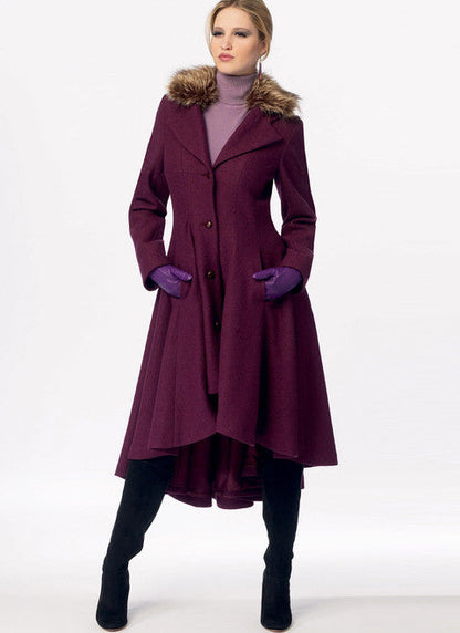 McCall's Pattern M6800 Misses'/Miss Petite Lined Coats, belt and Detachable Collar and Hood
