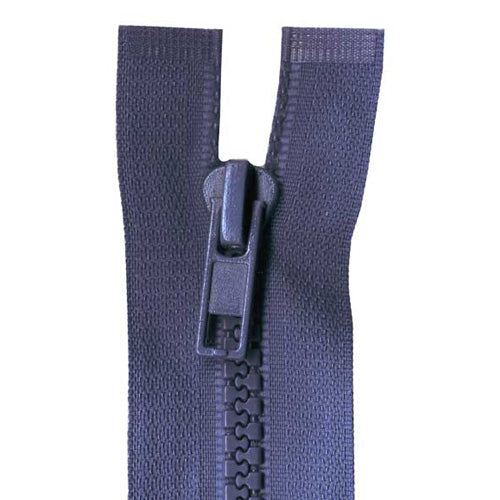 Chunky Open End Zip, Navy