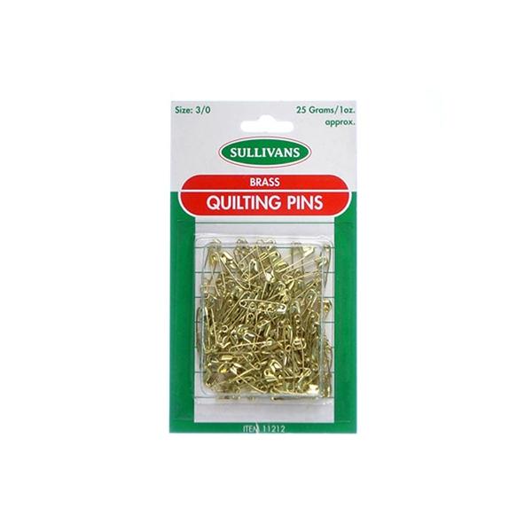 Sullivans Quilters Safety Pins, Brass- 3 / 0 - 20 mm