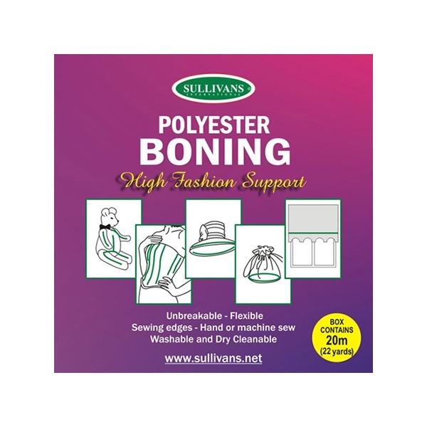 Sullivans Poly Boning, Cream-  6 mm