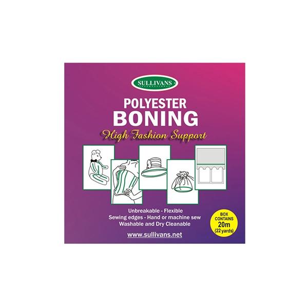 Sullivans Poly Boning, White-12 mm