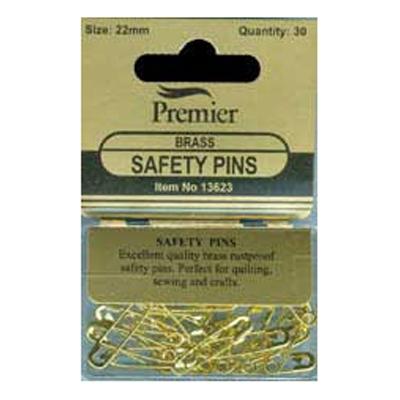 Sullivans Safety Pins, Brass- 22mm