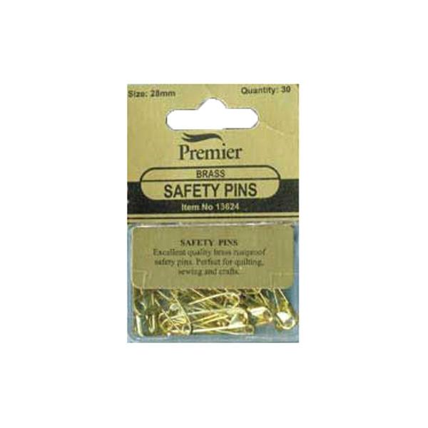 Sullivans Safety Pins, Brass- 28mm