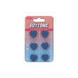 Sullivans Plastic Button, Blue Heart