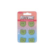 Sullivans Plastic Button, Green Bear Face