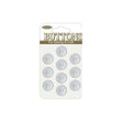 Sullivans Plastic Button, Frosted- 12 mm