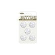 Sullivans Plastic Button, Frosted- 13 mm