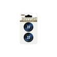 Sullivans Plastic Button, Blue / Black- 25 mm