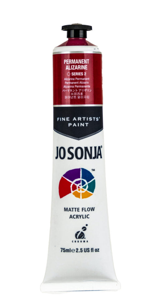 Jo Sonja Artist Acrylic Paint S2, Permanent Alizarine 75ml Lincraft