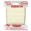 Crafty Saver Satin Ribbon, Cream- 25mm x 2.5m