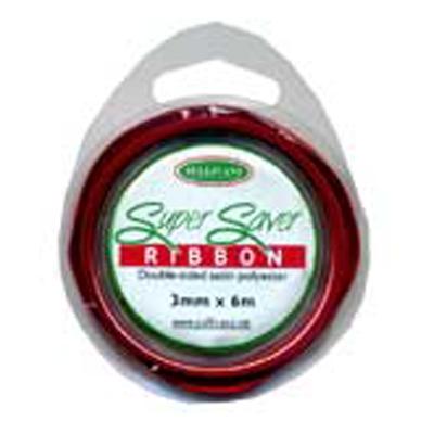 Sullivans Satin Ribbon, Dark Red- 3mm – Lincraft New Zealand