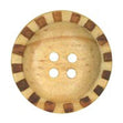 Sullivans Plastic Button, Wood- 23 mm