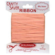Crafty Saver Satin Ribbon, Apricot- 16mm x 4m