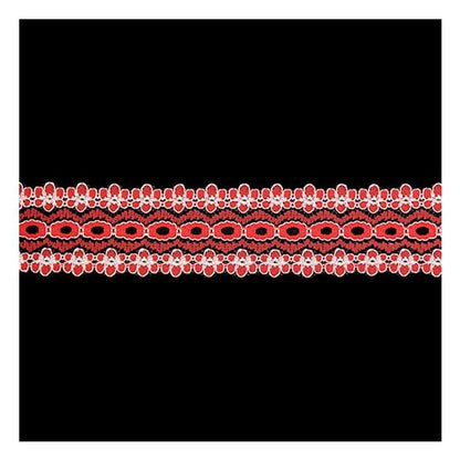 Sullivans Lace Eyelet, Red- 35 mm