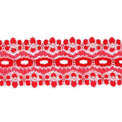 Sullivans Lace Eyelet, Red- 35mm x 5m