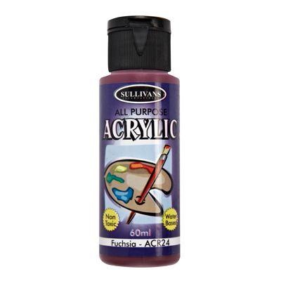 Sullivans Acrylic Paint, Fuchsia- 60ml