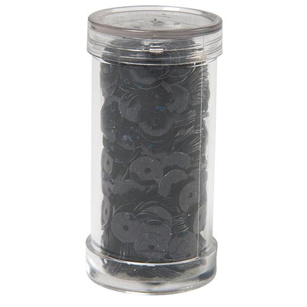 Sullivans Cup Sequins, Black- 6mm