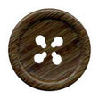 Sullivans Plastic Button 4 Hole, Dark Wood- 52 mm