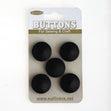 Sullivans Shank Button 5pc, Black- 16mm