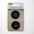 Sullivans Round Button 2pc, Black- 23mm