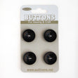 Sullivans Concave Button 4pc, Black- 15mm