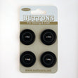 Sullivans 2-Hole Button 4pc, Black- 19mm