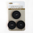 Sullivans Round Button 3pc, Black- 23mm