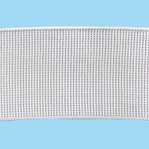 Sullivans Ribbed Non Roll Elastic, White - 50mm