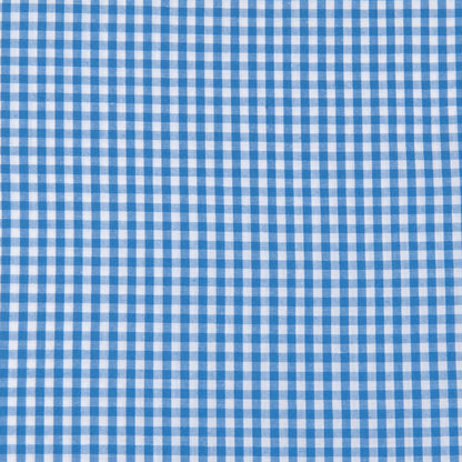 Poly Cotton Gingham 1/8in Fabric, Royal- Width 112cm